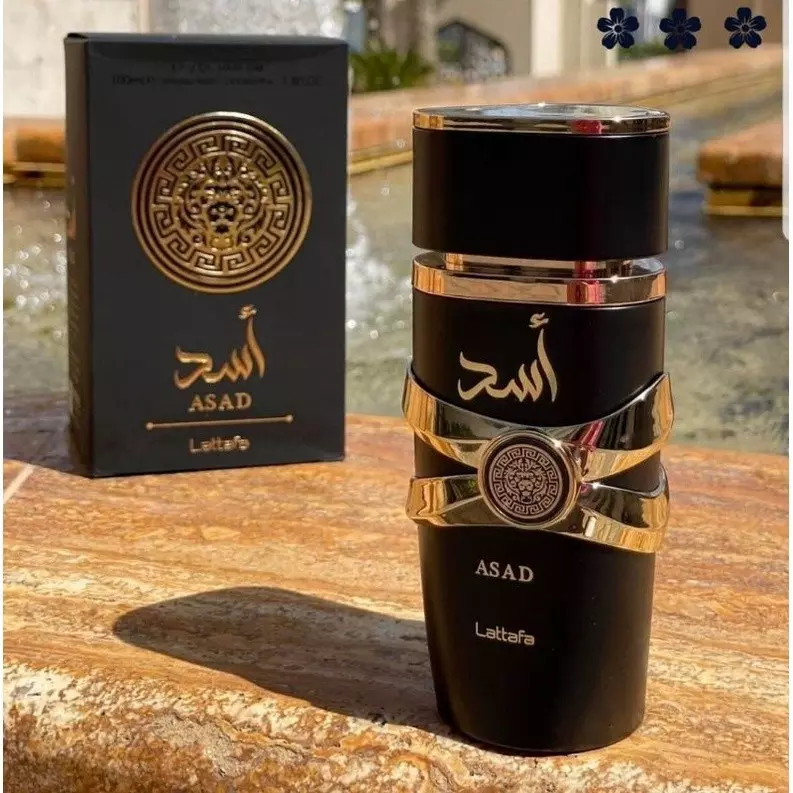 Asad Lattafa Perfume Âmbar Masculino Eau de Parfum 100ml