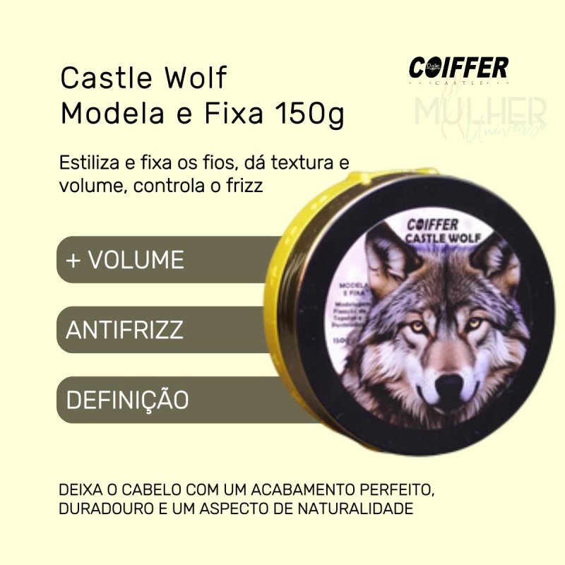 Castle Wolf Modela e Fixa Coiffer 150g