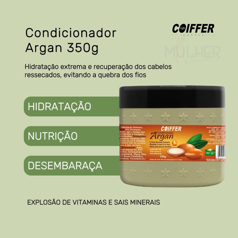 Condicionador Argan Coiffer 350g