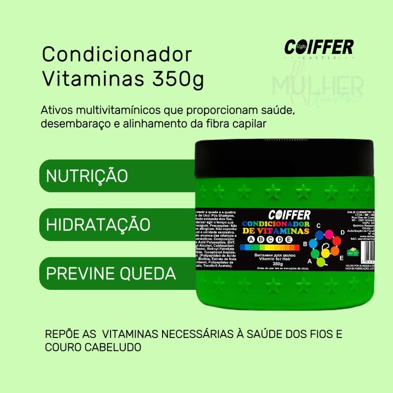 Condicionador De Vitaminas Coiffer 350g