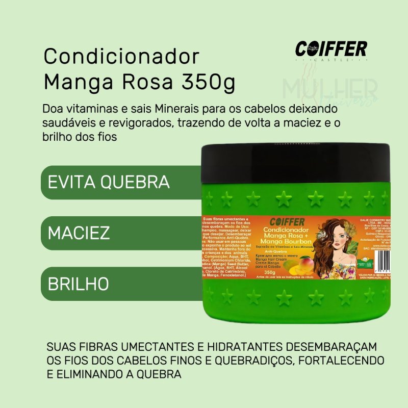 Condicionador Manga Coiffer 350g Elimina Quebra dos Fios