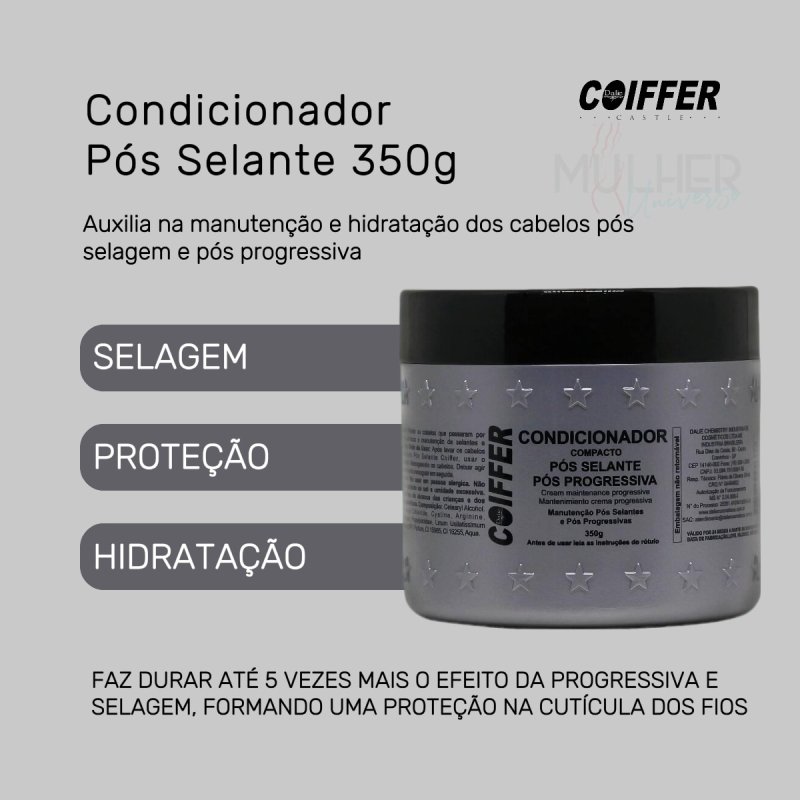 Condicionador Pós Selante Pós Progressiva Coiffer 350g