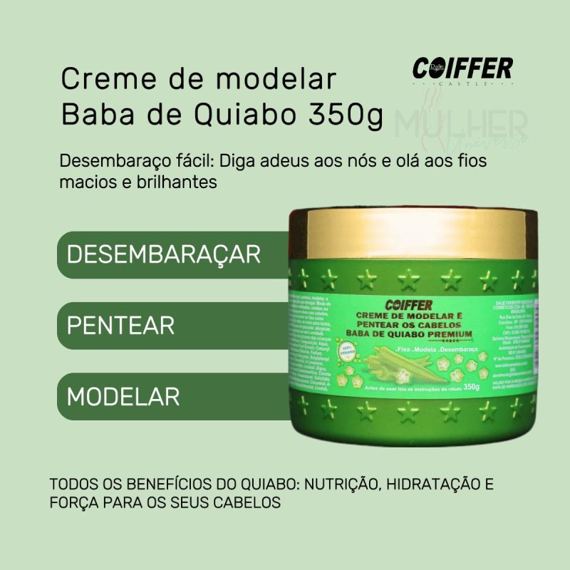 Creme de Pentear Baba de Quiabo 350g Coiffer