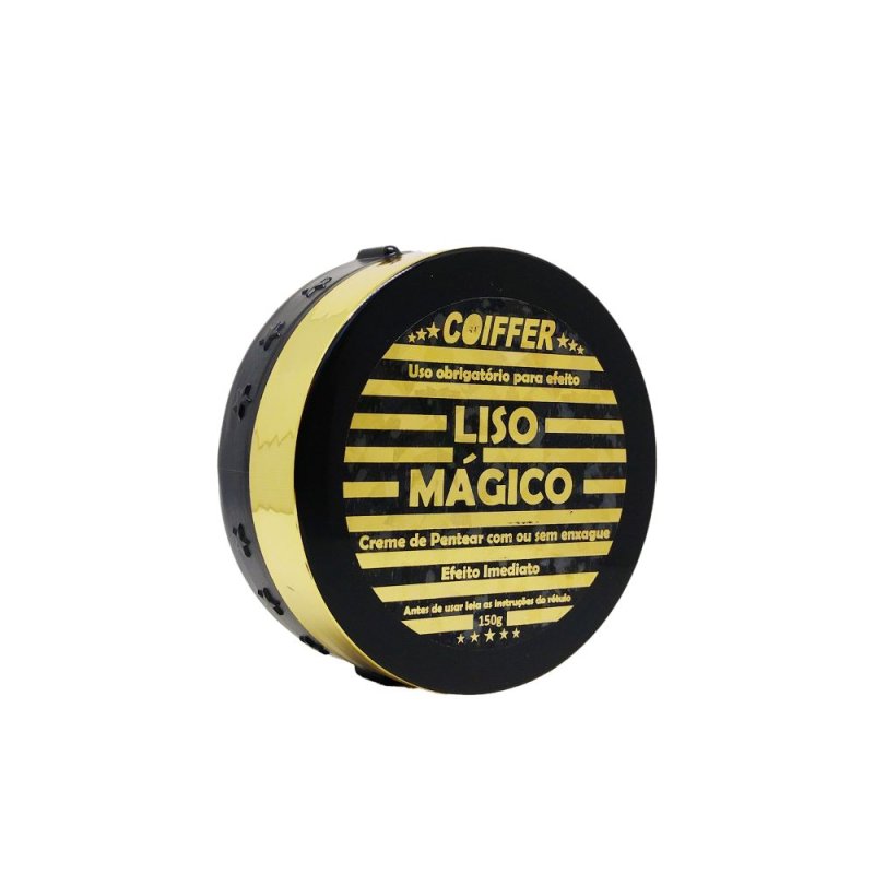Creme de Pentear Liso Mágico Coiffer 150g Penteado Úmido ou Seco
