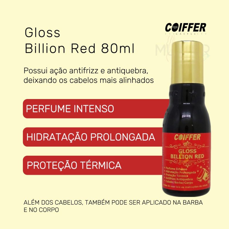 Gloss Billion Red Coiffer 80ml