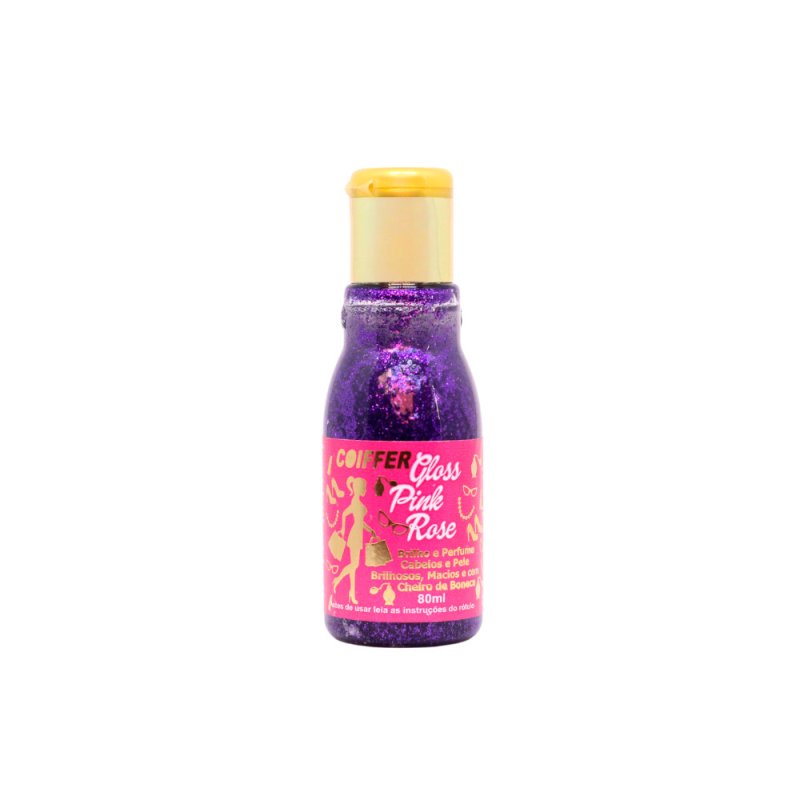 Gloss Pink Rose Coiffer 80ml Perfuma o Cabelo e Corpo