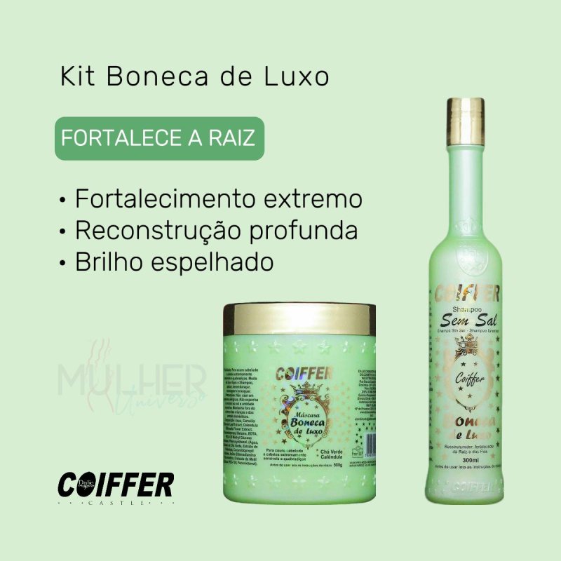 Kit Boneca de Luxo Coiffer Cabelos Sensíveis e Quebradiços