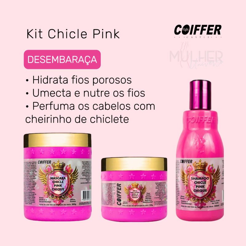 Kit Chicle Pink Chique Coiffer