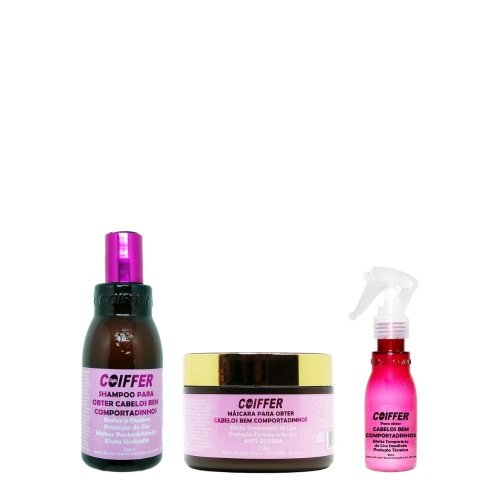 Kit Cliente Cabelos Bem Comportadinhos Coiffer (3 unidades)