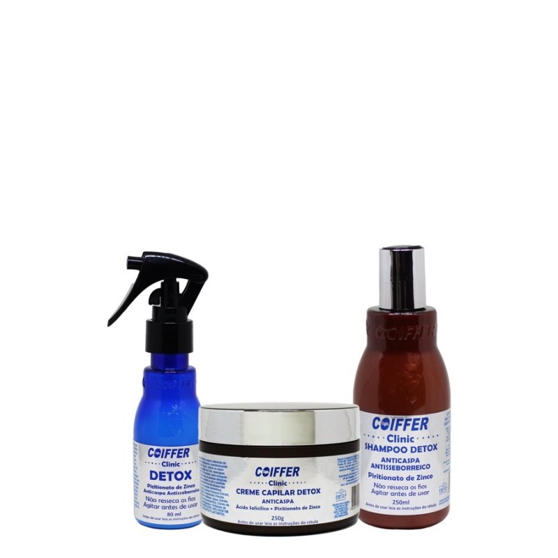 Kit Cliente Detox Anti Caspa e Seborreia Coiffer