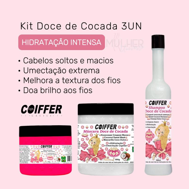 Kit Cliente Doce de Cocada Coiffer 3 Unidades
