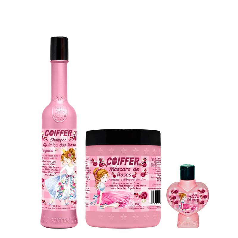 Kit Cliente Química das Rosas Coiffer 3 unidades
