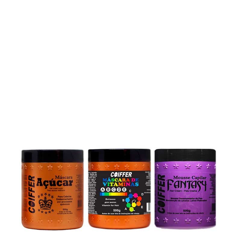 Kit Cronograma Capilar Loiras Coiffer Tratamento Completo