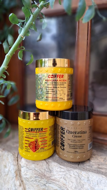 Kit Cronograma Tratamento de Choque Coiffer Cabelos Danificados