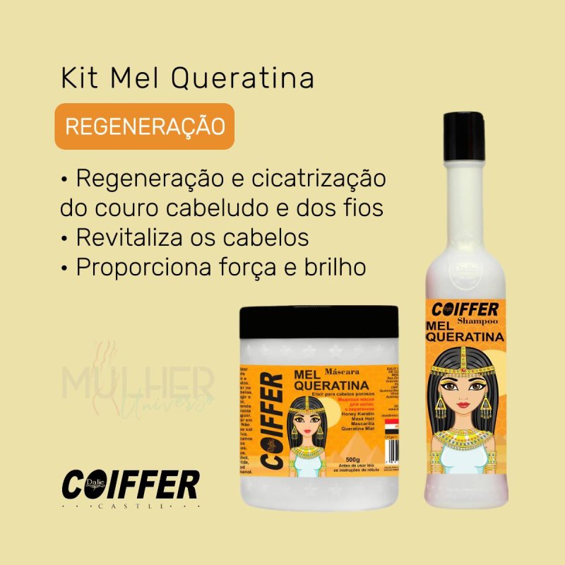 Kit Mel E Queratina Coiffer 2 Unidades