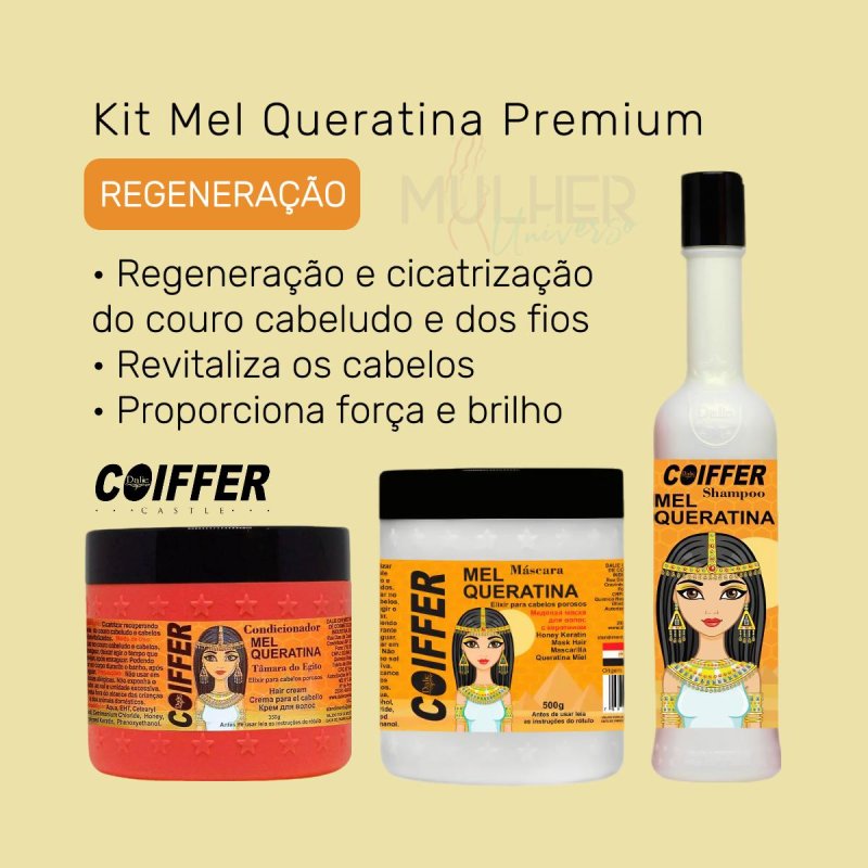 Kit Mel e Queratina Premium Coiffer