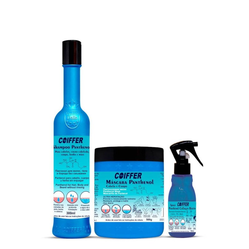 Kit Panthenol Coiffer 3 Unidades