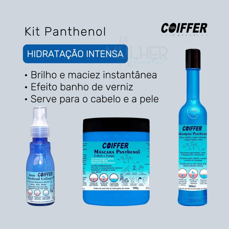 Kit Panthenol Coiffer 3 Unidades