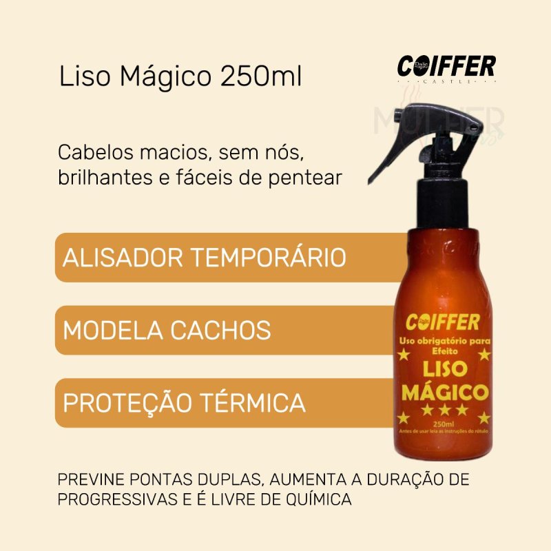 Liso Mágico Desmaia Cabelo Coiffer 250ml