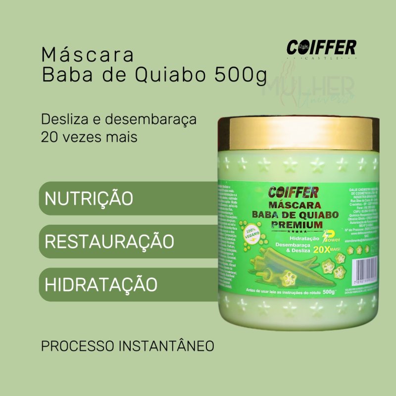 Máscara Baba de Quiabo Coiffer 500g
