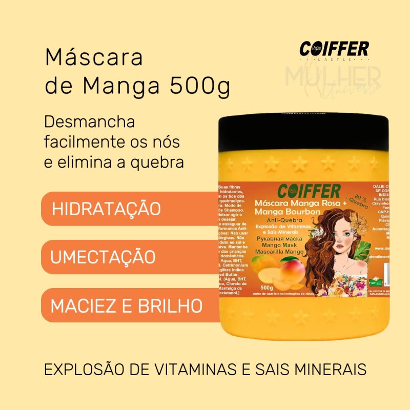 Máscara De Manga Coiffer 500g