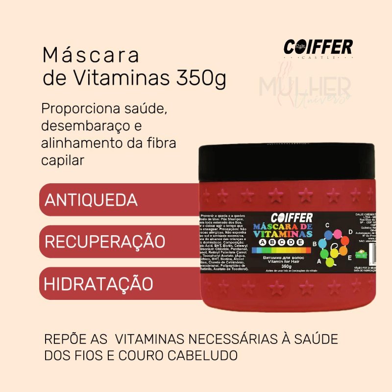 Máscara De Vitaminas Coiffer 350g