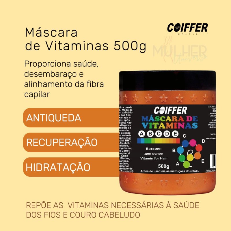 Máscara De Vitaminas Coiffer 500g