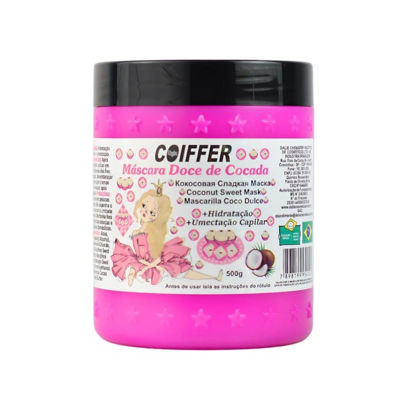Máscara Doce De Cocada Coiffer 500g Hidratação e Umectação