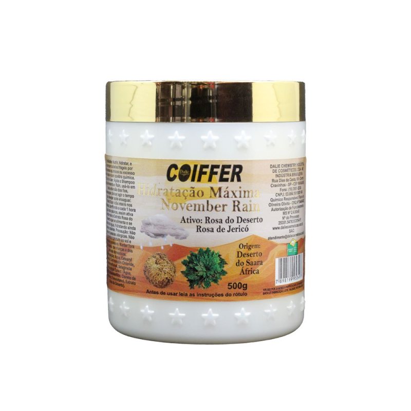 Máscara Hidratação Máxima November Rain Coiffer 500g