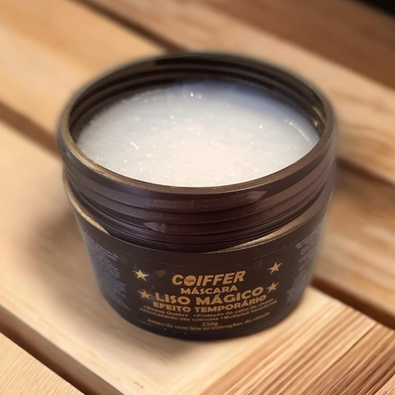 Máscara Liso Mágico Coiffer 250g Liso Temporário e Antifrizz