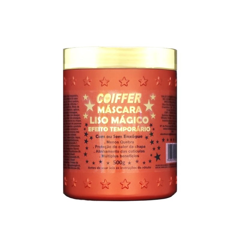 Máscara Liso Mágico Temporário Coiffer 500g Liso Temporário e Antifrizz
