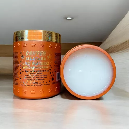 Máscara Liso Mágico Temporário Coiffer 500g Liso Temporário e Antifrizz