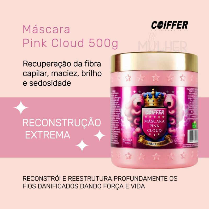 Máscara Pink Cloud Coiffer 500g