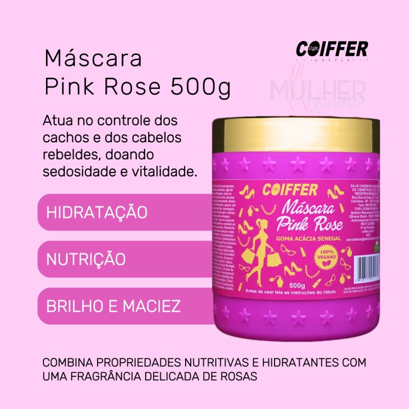 Máscara Pink Rose 500g Coiffer