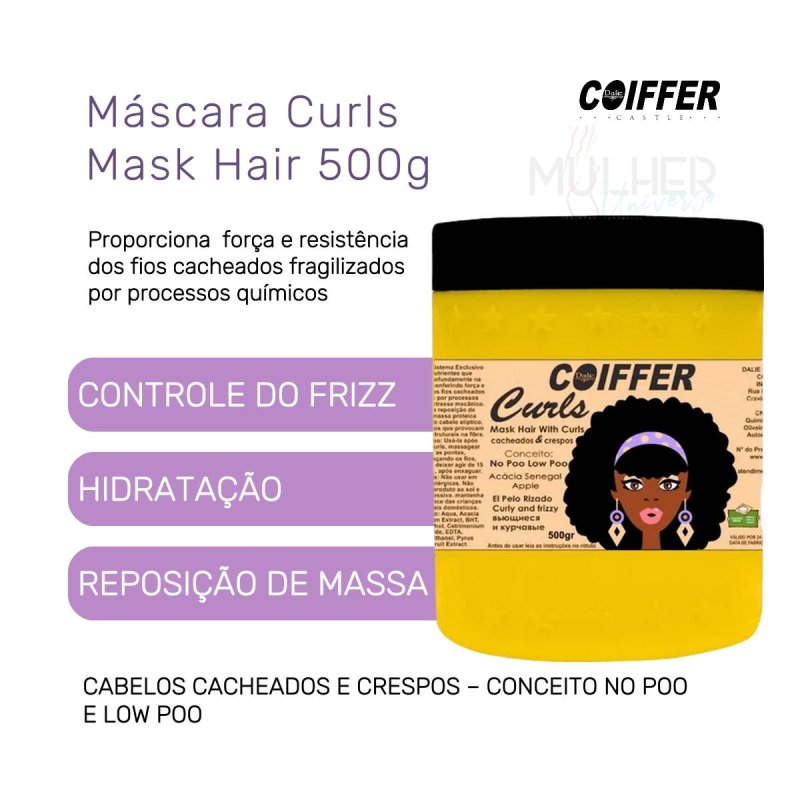 Mask Hair With Curls Coiffer 500g Cacheados e Crespos