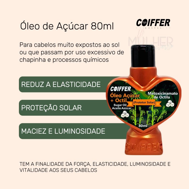 Óleo de Açúcar 80ml Coiffer