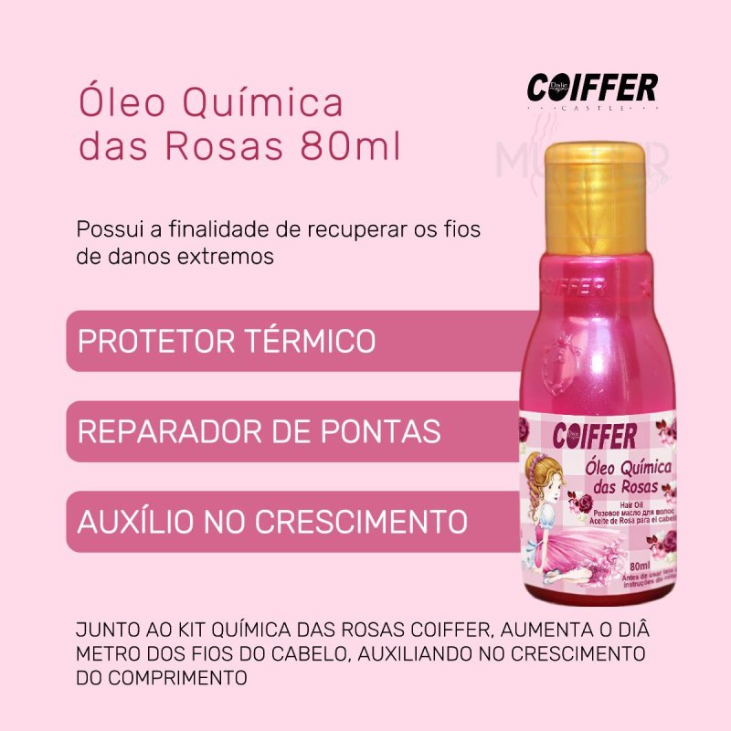 Óleo Química das Rosas 80ml Coiffer
