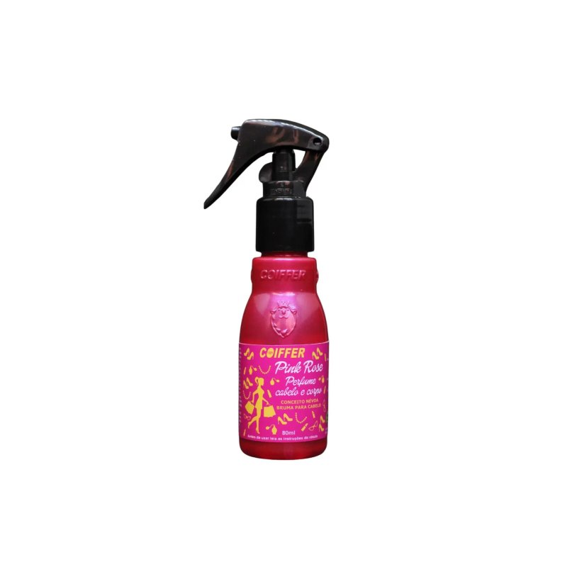 Pink Rose Perfume Cabelo e Corpo Coiffer 80ml