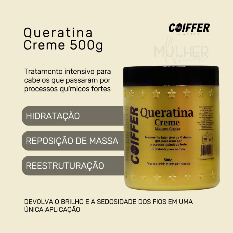 Queratina Creme Coiffer 500g Coiffer