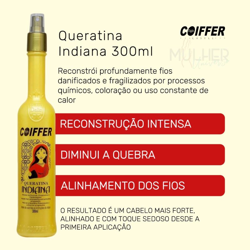 Queratina Indiana Coiffer 300ml
