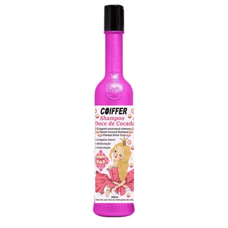 Shampoo Doce De Cocada Coiffer 300ml Hidratação e Umectação