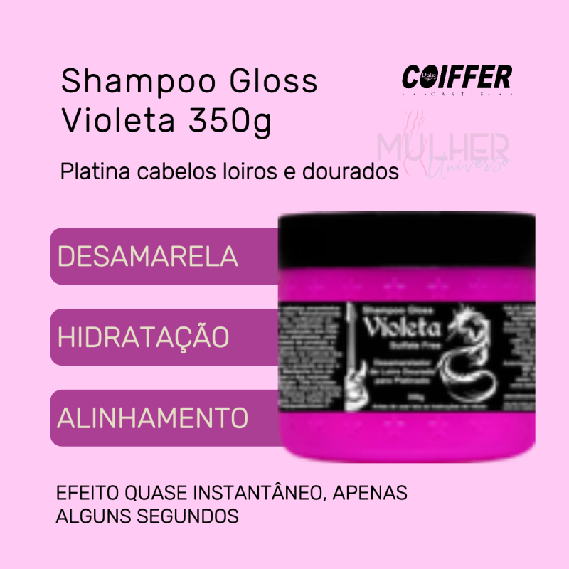 Shampoo Gloss Violeta 350g Coiffer