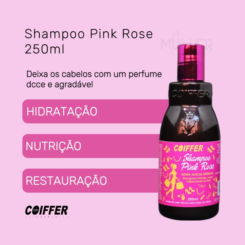 Shampoo Pink Rose 250ml Coiffer