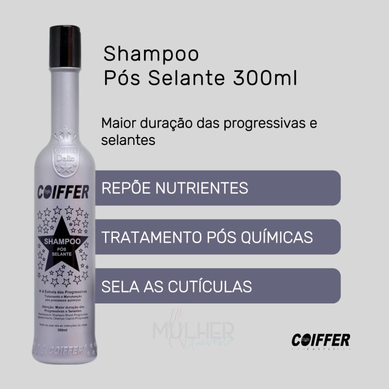 Shampoo Pós Selante 300ml Coiffer