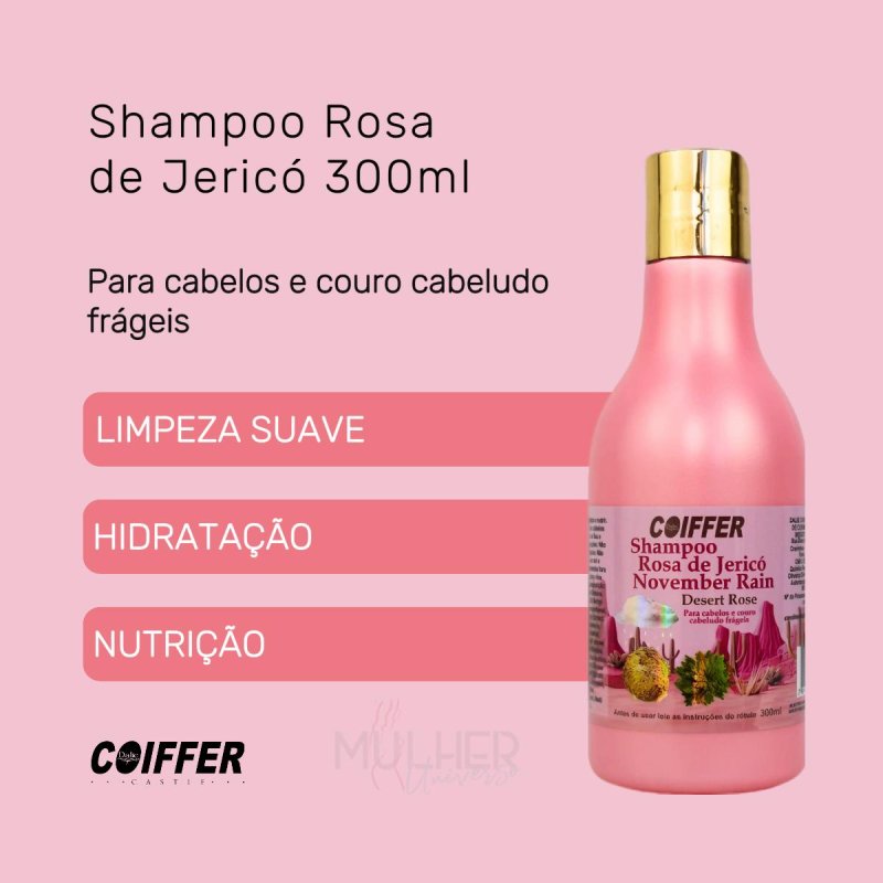 Shampoo Rosa de Jericó 300ml Coiffer