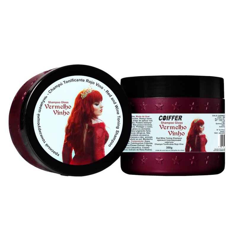 Shampoo Tonalizante Vermelho Vinho 350g