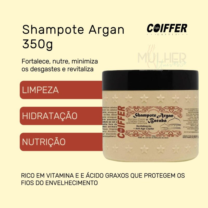 Shampote Argan 350g Coiffer