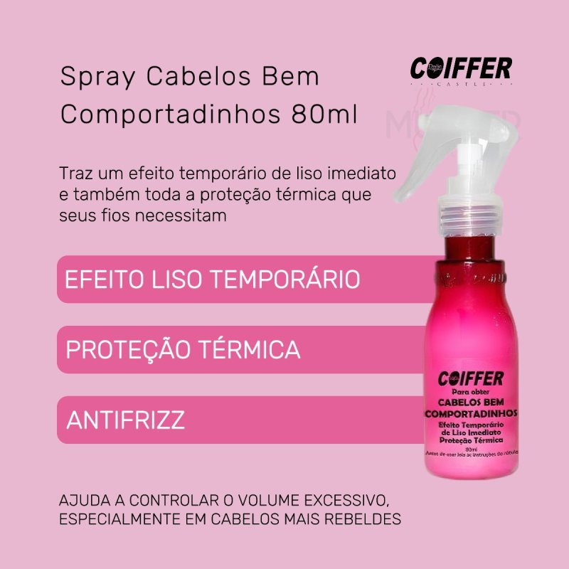 Spray Cabelos Bem Comportadinhos Coiffer 80ml