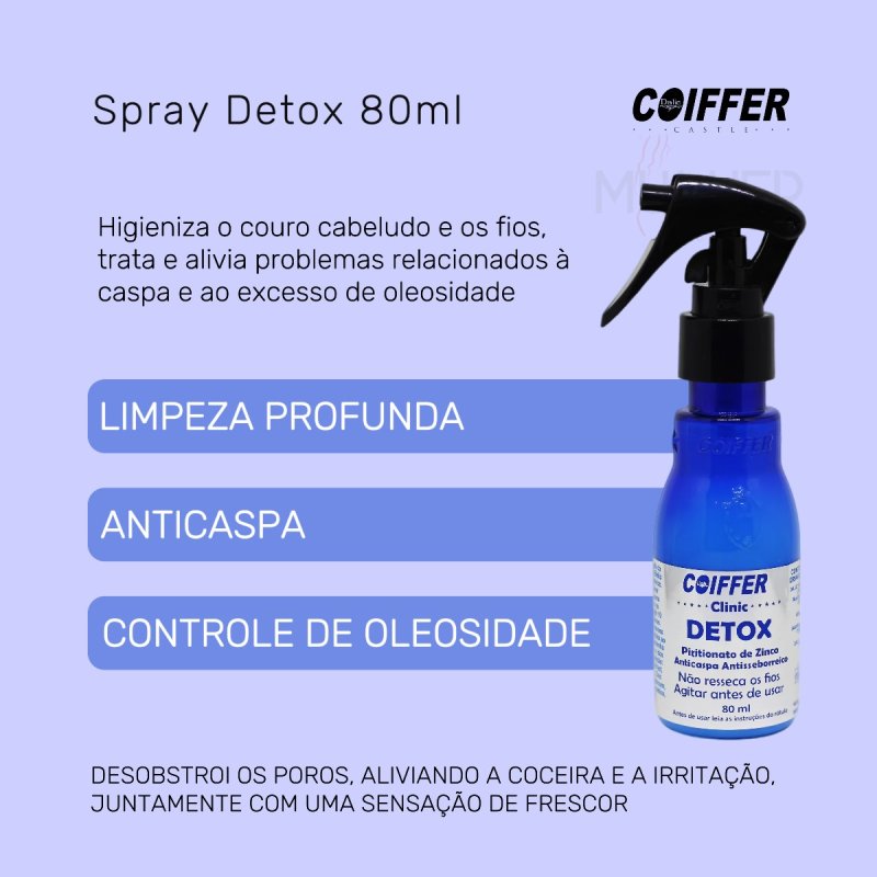 Spray Detox Anticaspa e Antisseborreico Coiffer 80ml