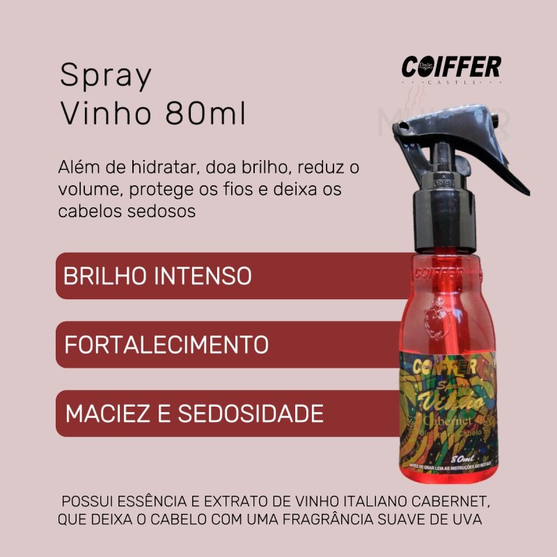 Spray Vinho 80ml Coiffer